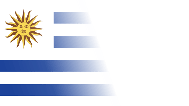 Transparent Uruguay flag banner png