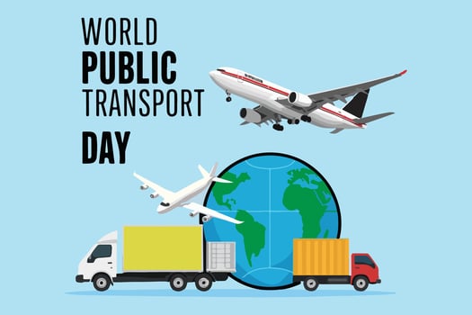 world public transport day illustration vector