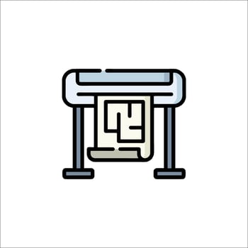 A printer icon on a white background vector