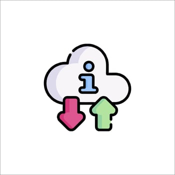 Cloud storage icon illustration vector