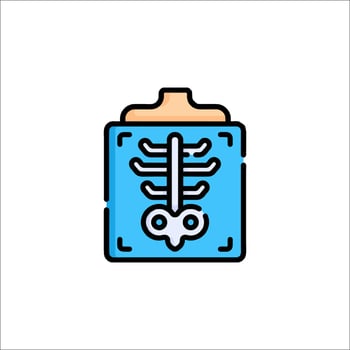 A blue box with a skeleton on it vector