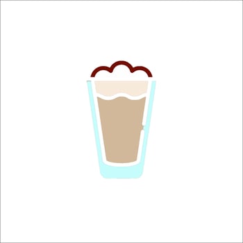 A cup of coffee with a white background vector
