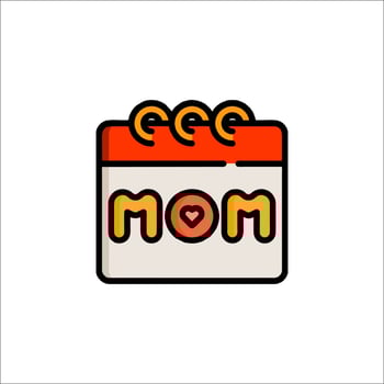 Mom day icon illustration vector