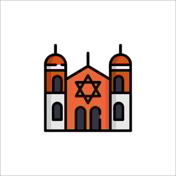 The church of the holy temple in israel vector