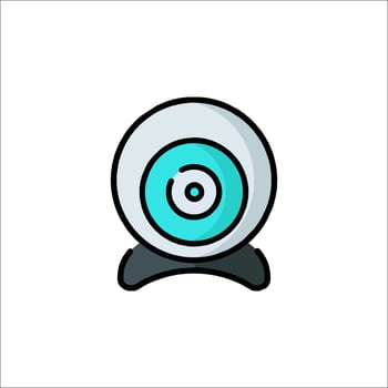 Webcam icon on white background vector