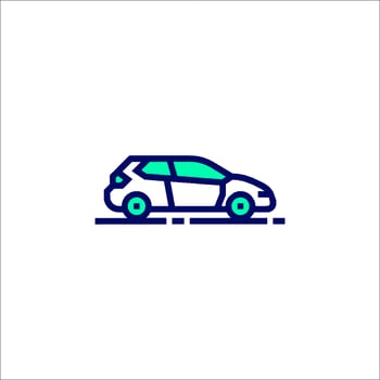 Car icon, line icon, illustration vector