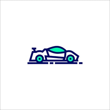 A racing car icon on a white background vector