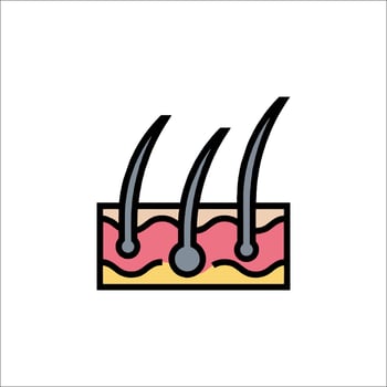 Hair removal icon illustration isolated on white background vector