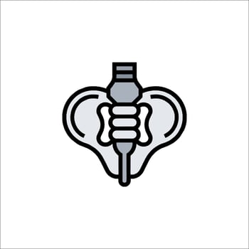An ear plug icon on a white background vector