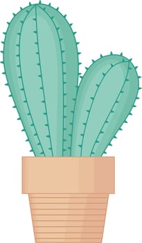 Green Cactus. House Plant Illustration vector