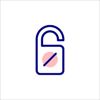 No entry sign icon illustration vector