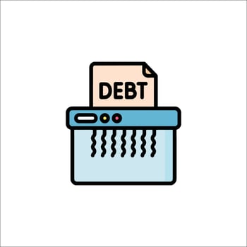 Debt icon illustration vector