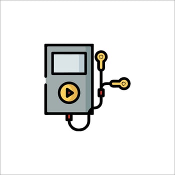 A portable music player icon on a white background vector