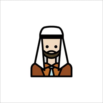 A man with a beard and a turban vector