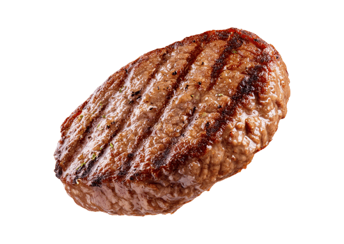 Fresh Cooked Hamburger Patty with Juicy Center png