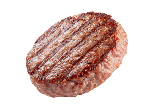 Savory Burger Patty with Slight Charring png