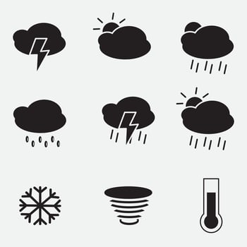 set of weather icons good for symbol, logo, element design, graphic design vector