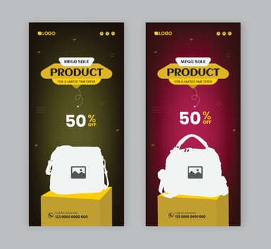 New arrival sale dl flyer design, product sale rack card design template vector