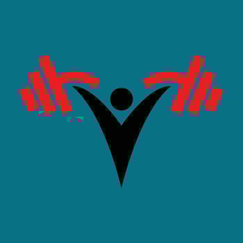 Red Black Health and Fitness Training Logo. vector