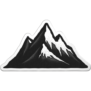 Mountain with snow sticker design png