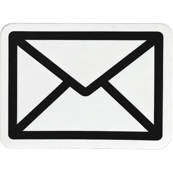 White envelope with a black border sticker design png