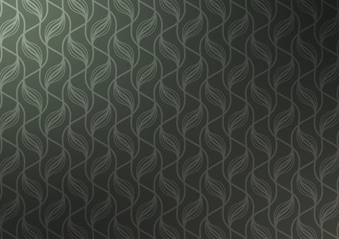 Soft art black leaf pattern presentation background vector