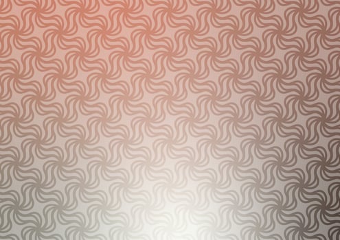 Geometric swirl line brown pattern abstract art background vector