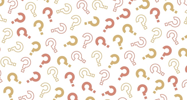 Colorful question marks decorative pattern background vector