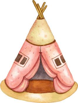 Handdrawn cowboy equipment and decor watercolor png