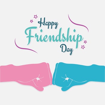 Colorful Fist Bump Illustration for Friendship Day Celebration vector
