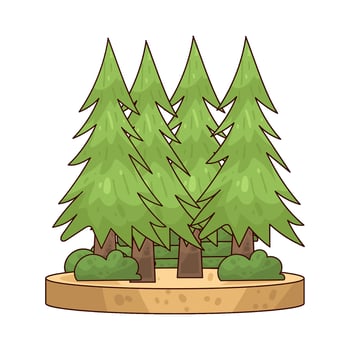 Illustration of forest vector
