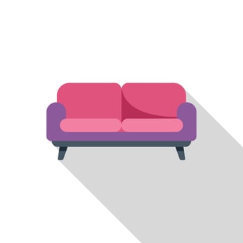 Pink sofa representing comfort and relaxation in interior design vector
