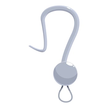 Silver hook earring hanging with elegance and style vector
