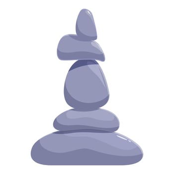 Stack of smooth grey balancing stones creating harmony and peace vector