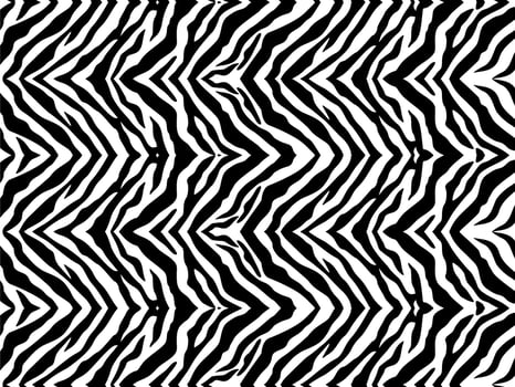 Black-White Stripes Lines Motifs Pattern Inspired by Zebra. Color Editable vector