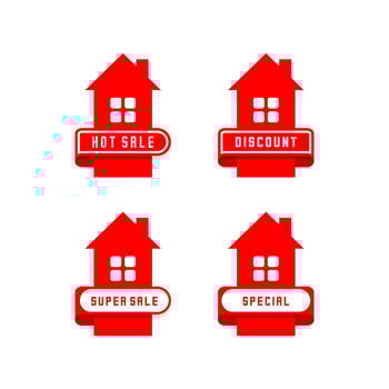 PRICE TAG OR LABEL SALE HOUSE... vector