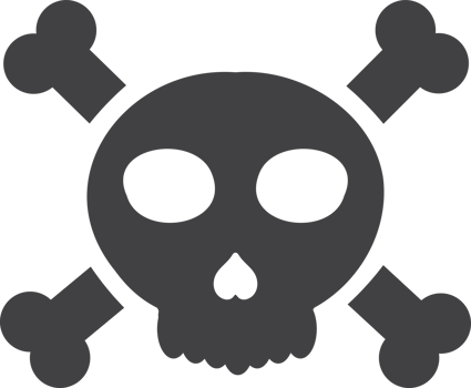 a skull and crossbones icon png