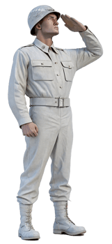 Honor the Heroes 3D Soldier Salute png