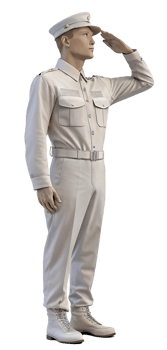 Saluting Soldier 3D Rendered Artwork png