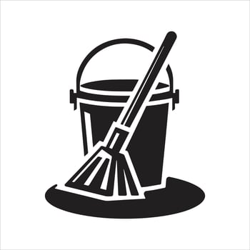 Cleaning, mop icon, Cleaning tools icon vector