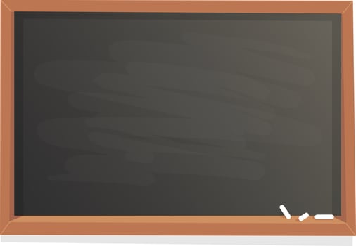 Empty blackboard with chalk, perfect for educational concepts, ideal for students, teachers, and professionals seeking inspiration, creativity, or solutions vector