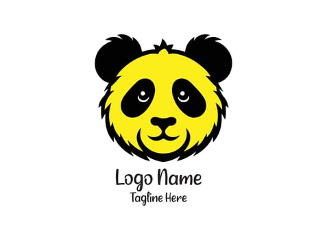 Panda bear logo template vector