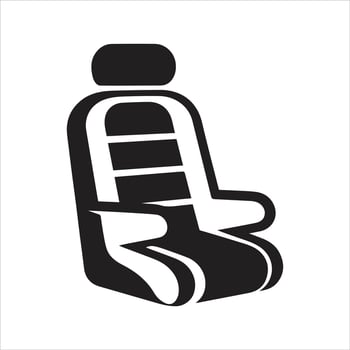 Car seat icon. Office chair icon vector