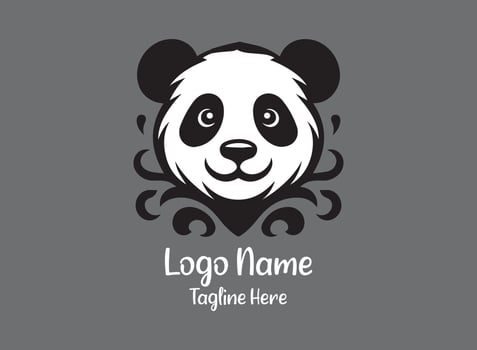 A panda bear logo design vector