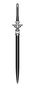 Ancient Sword Linework. Saber Design. Longsword Tattoo Illustration. Blade Art. png