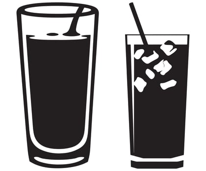 Minimal Juice Glass Icon Design for Apps and Websites vector