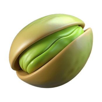 Pistachio nut 3d illustration isolated on the transparent background png