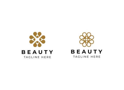 Flowers logo design template. Beauty flower vector