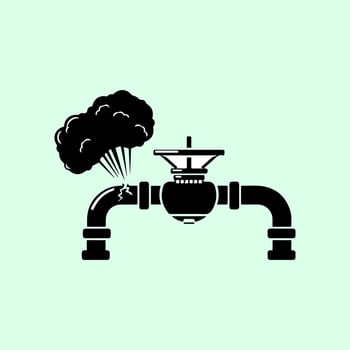 gas pipe leak icon vector