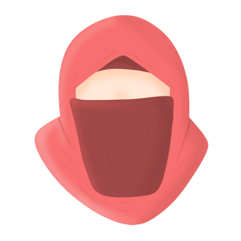 Moslem girl cartoon illustration png